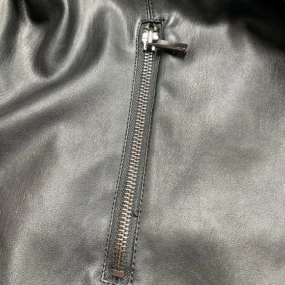 BAGATELLE Faux Leather & Suede Waterfall Minimalist Rib SLV Urban Chic Jacket 2X - Picture 12 of 16